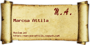 Marcsa Attila névjegykártya