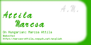 attila marcsa business card